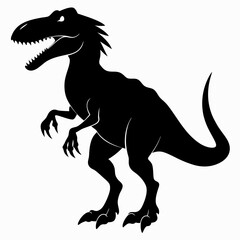 A detailed composition of dinosaur silhouette 