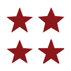set of red stars