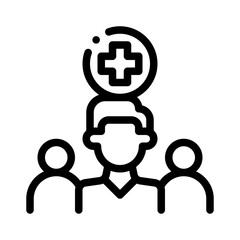 support group line icon