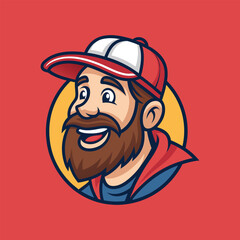 Man in Cap Icon Badge – Esports Logo, Sports Team Emblem, Gamer Avatar Design, Mascot Style Vector for Gaming Brands and Competitive Teams