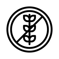 gluten free line icon