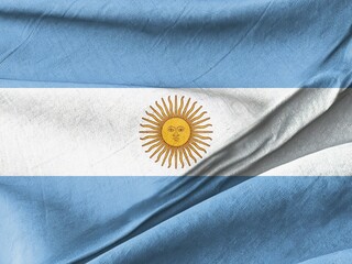 Waved Textured The flag of argentina Symbolizing National Identity and Unity