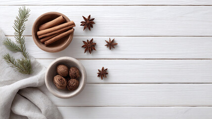 Cinnamon, Star Anise, and Walnuts: A Cozy Autumnal Arrangement