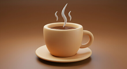 Obraz premium Warm Coffee Cup Mockup Design Template for Branding