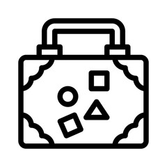 suitcase line icon