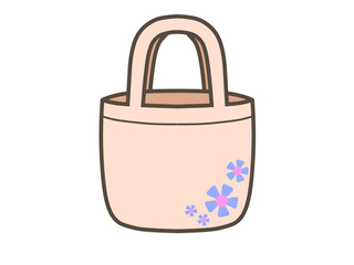 かわいいトートバック（ブルー）