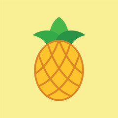 Vibrant pineapple icon for diet plans, tropical UI, and nutrition themes.