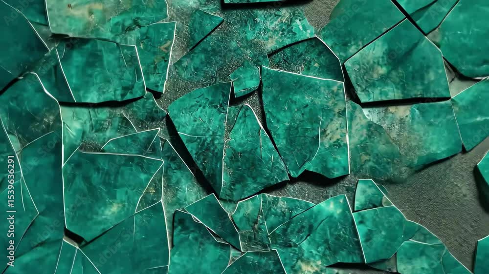 Poster textured dark teal polygonal surface with a rough finish and unique patterns for backgrounds, dark t