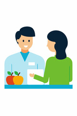 Fototapeta premium Healthy Lifestyle Choices Nutrition Consultation and Dietary Advice