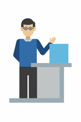 Obraz premium Funny cartoon characters including superhero, mechanic, and businessman vector illustrations