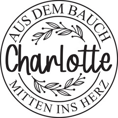 Charlotte's Personalized Floral Wreath Stamp From Belly to Heart