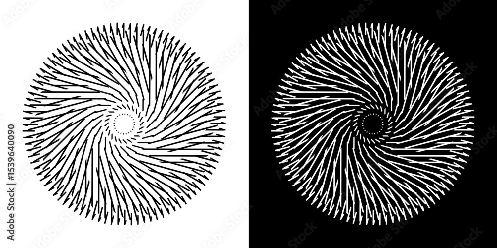 Fototapete abstract background with abstract line pattern in circles. spiral art design as a logo or icon. a bl
