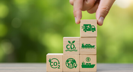 Sustainable Business Green Logistics Eco Friendly Delivery Carbon Footprint Reduction