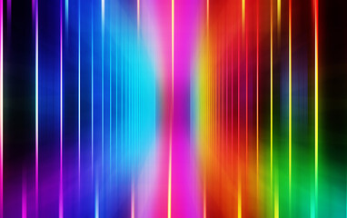 Vibrant Rainbow Light Stripes Background