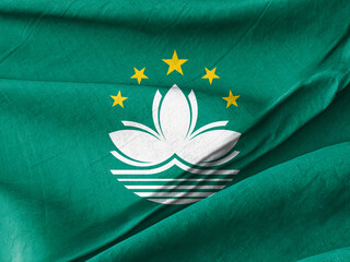 Macau Flag Symbolizing Prosperity and Cultural Heritage with Vibrant Star Design