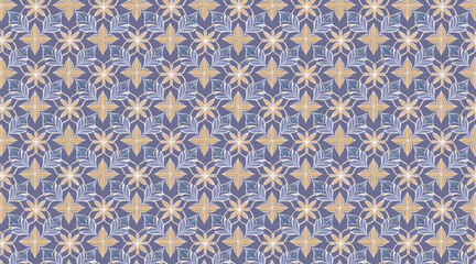 Elegant Damask Floral Pattern with Jewel Tones