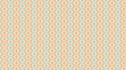 Geometric Floral Tile Pattern with Pastel Colors