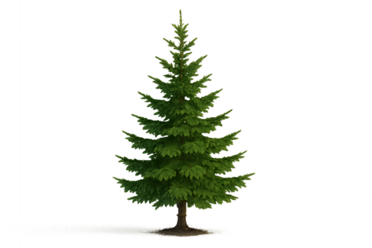 Lonely Spruce Tree isolated on transparent background - Powered by Adobe