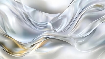 White pearl background with smooth curves and elegant lighting transitions
