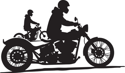 Fototapeta premium motorcycle rider silhouette, bike, motorcycle, silhouette, vector, motorbike, motocross, sport, bicycle, motor, biker, illustration, rider, race, speed, child, cross, extreme, transport, riding, jump,
