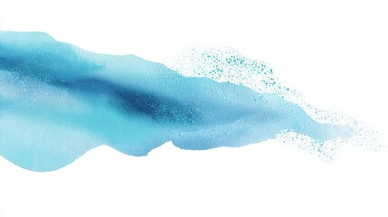 Fototapeta premium A soft blue watercolor splash creating an elegant design element.