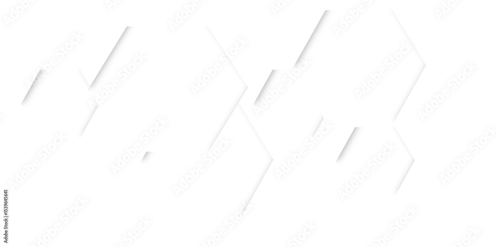 Poster abstract white background with white hexagonal shapes and subtle shadow effects. a clean and modern 