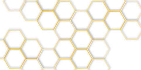 Abstract geometric technology out color line hexagon polygonal honeycomb luxury pattern vector background.
