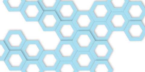 Fototapeta premium Abstract geometric technology out color line hexagon polygonal honeycomb luxury pattern vector background.