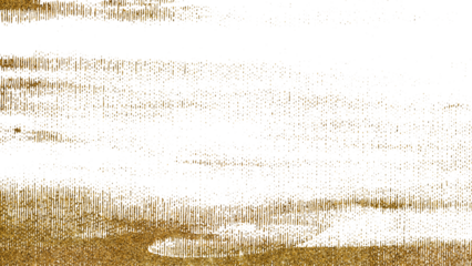 Golden paint brush stroke glittering texture.