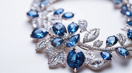 Close-up view of a decorative jewelry piece.