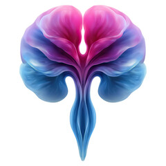 Urinary stress from pelvic floor concept. A vibrant abstract representation of spiritual concepts.