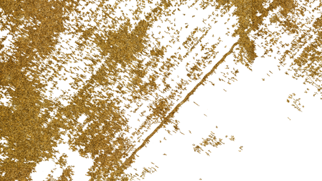 Golden paint brush stroke glittering texture.