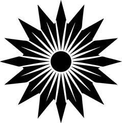 Obraz premium Dynamic sunburst design featuring an intricate