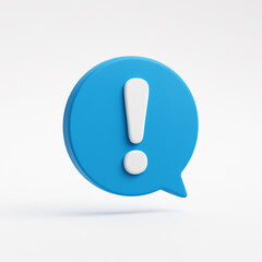 Yellow 3D warning icon floating on a solid orange background, soft shadow