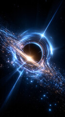 Black hole in deep space, cosmic landscape, black hole background	