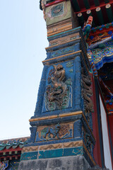 Shenyang Imperial Palace Dragon Pattern Glazed Brick Carving