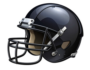 Fototapeta premium Vector Style Black Football Helmet Clean Sports Graphic