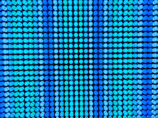 abstract blue  bulbs on the wall