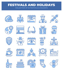 Collection of 25 Festivals and Holidays. A Celebration of Culture and Traditions