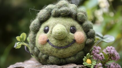 Fototapeta premium Cute felt broccoli head