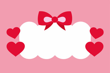 Lovely Heart Shaped Frame with Bow Perfect for Valentine's Day or Romantic Designs