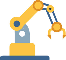 3D icon, A robotic arm in a flat style