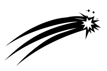 Simple illustration of a shooting star.