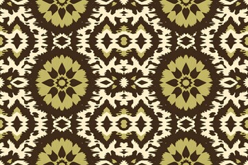 Seamless Colorful Ikat Pattern &ndash; Traditional Ethnic Textile for Fabric, Print, or Wallpaper