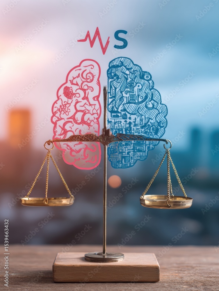 Poster exploring the balance between physical health and mental health in personal well-being strategies