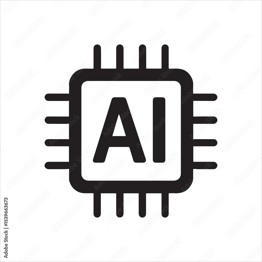 Poster detailed microchip circuitry design for ai technology