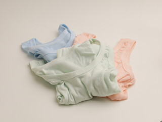 Colorful undershirt or singlet on white background