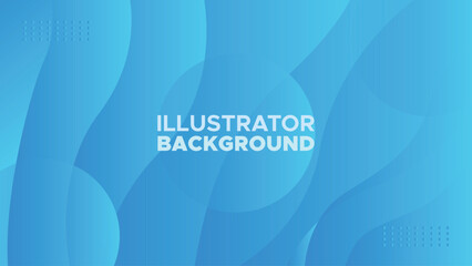 Abstract Blue Gradient Background Vector Illustration Wavy Shapes