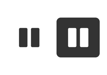 Two pause symbols one square with a pause inside