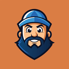 Man in Cap Icon Badge – Esports Logo, Sports Team Emblem, Gamer Avatar Design, Mascot Style Vector for Gaming Brands and Competitive Teams

